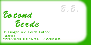 botond berde business card